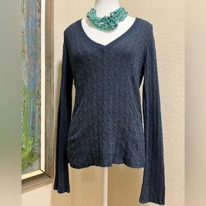 Banana Republic angora and cotton v neck sweater